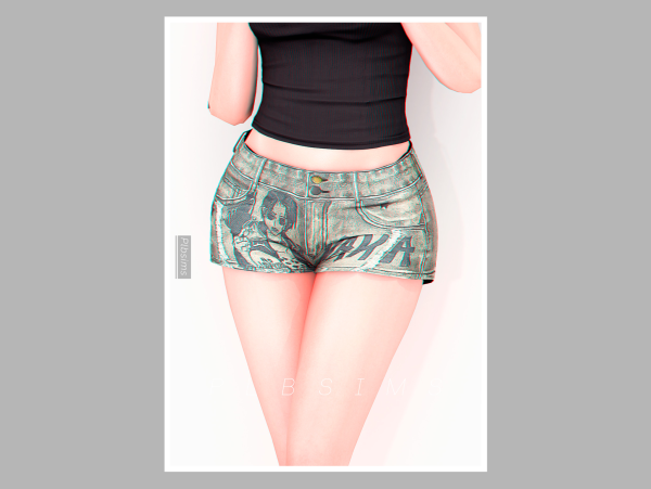 Alpha MO y2k Mini Shorts by plbsims - The Sims 4 Custom Content