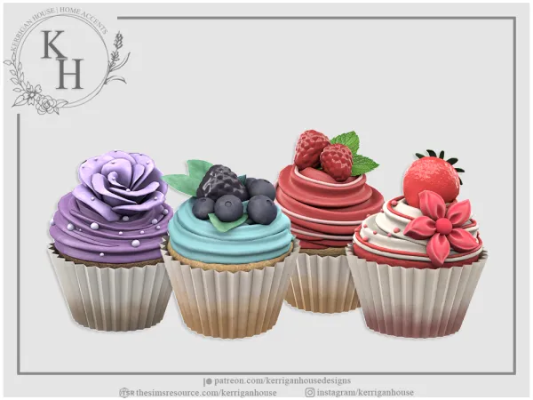 Alpha [KHD] Sweetheart Cupcakes - The Sims 4 Custom Content