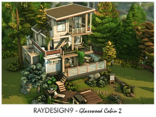 Sims 4 Glasswood Cabin 2 by RayDesign9