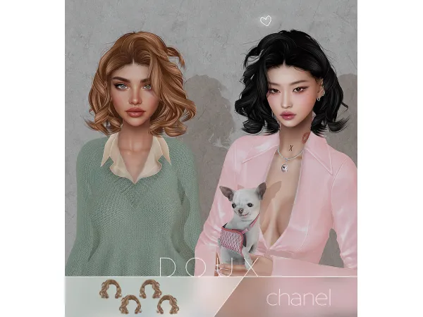 Alpha New Release Chanel Hairstyle - The Sims 4 Custom Content