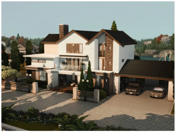 Maxis Match MM Modern Villa 15 by Merin_Martini - The Sims 4 Custom Content