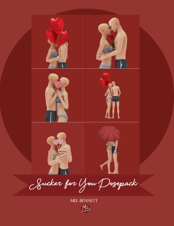 Mix Sucker for You Acc and Posepack by melbennett - The Sims 4 Custom Content