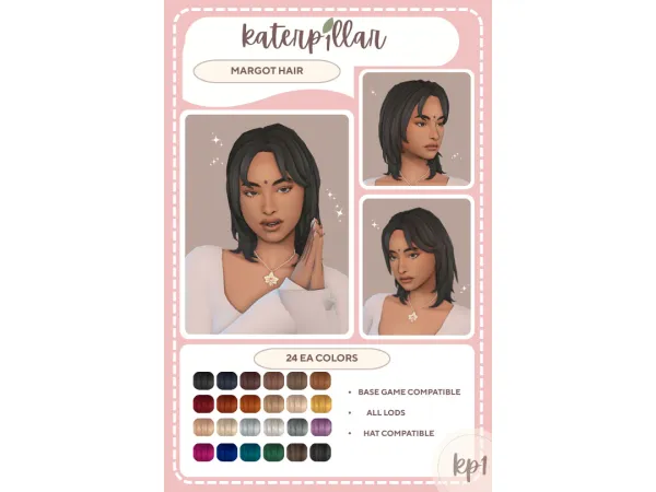 Sims 4 Margot Hair  by katerp1llar
