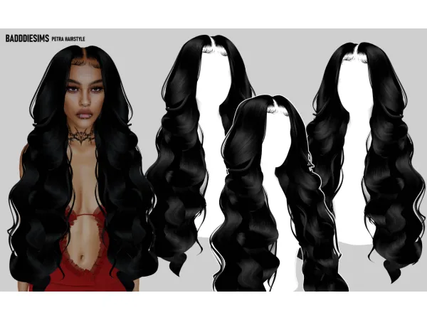 Alpha BADDDIESIMS PETRA HAIRSTYLE - The Sims 4 Custom Content