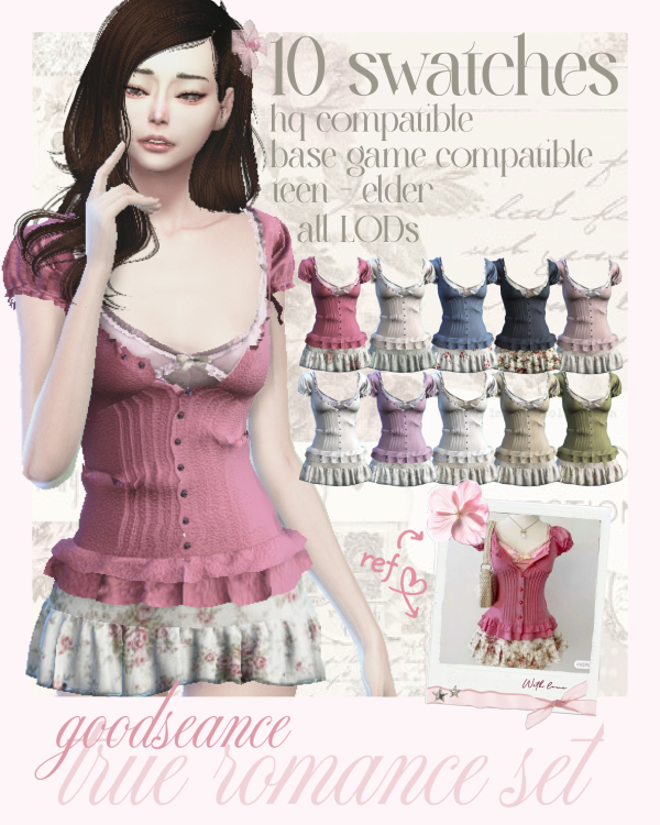 Alpha true romance set by simsfinds - The Sims 4 Custom Content