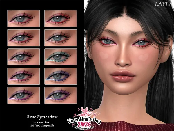 Sims 4 tsr - Valentine'sDay2026 - Rose Eyeshadow