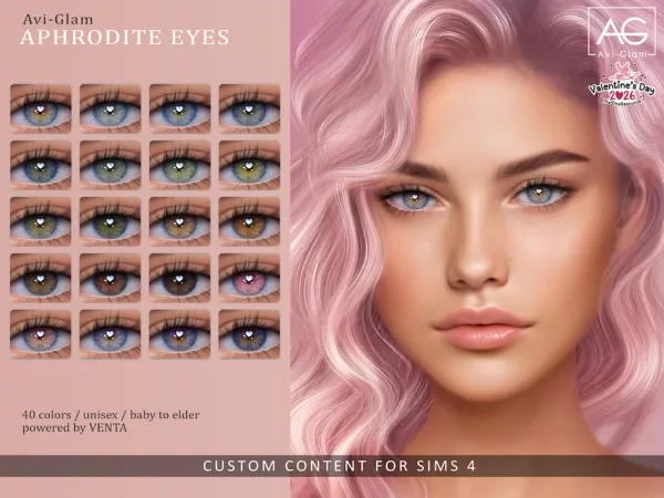 Alpha Avi Glam Aphrodite Eyes - The Sims 4 Custom Content