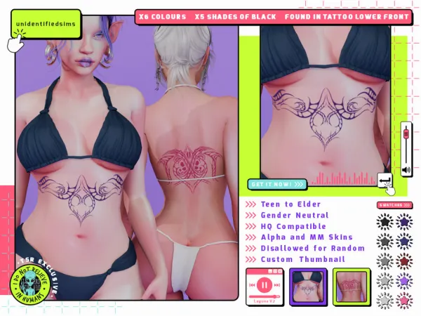 Sims 4 Laguna V2 Tattoo