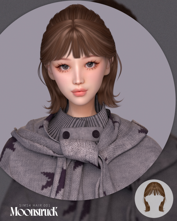 Alpha [SIMS4] HAIR_NO_001 by simsfinds - The Sims 4 Custom Content
