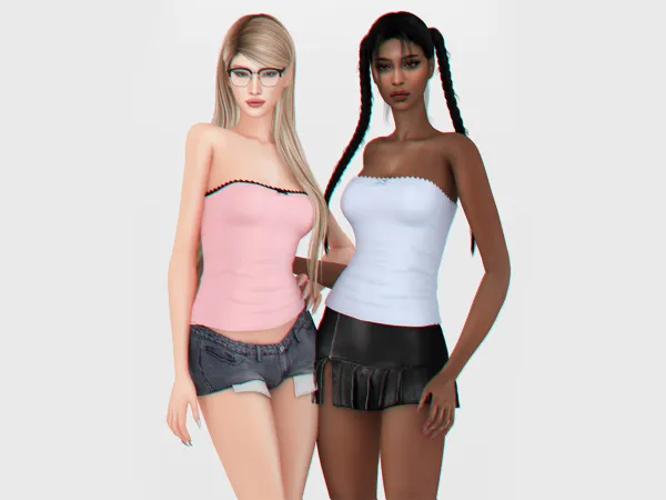 Alpha Livi Tube Top by Backtrack - The Sims 4 Custom Content