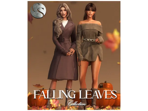 Alpha CAMUFLAJE Falling Leaves Collection - The Sims 4 Custom Content