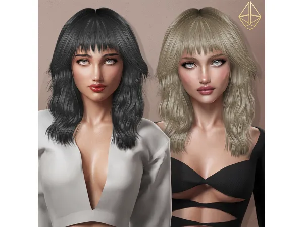 Alpha Maeve wolf cut female hairstyle - The Sims 4 Custom Content