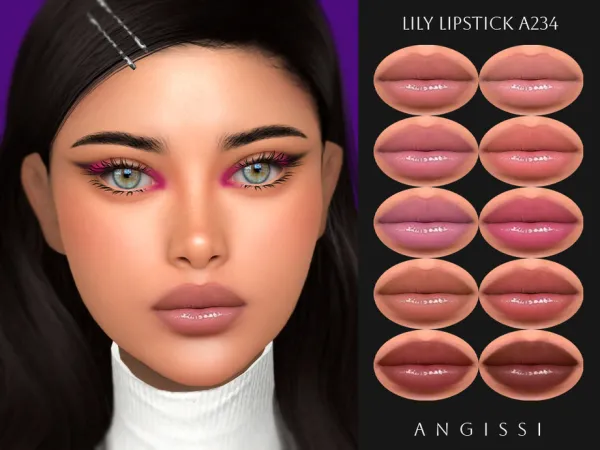 Sims 4 Lily Lipstick A234 by ANGISSI