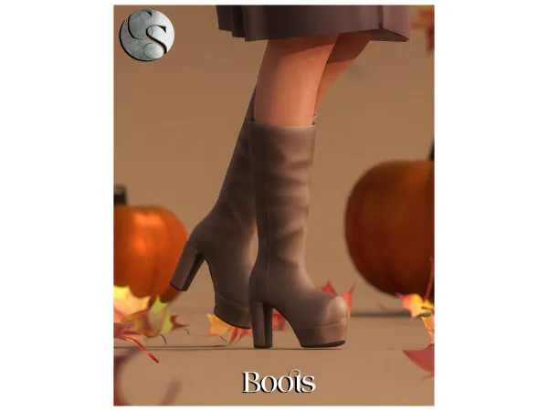Mix CAMUFLAJE Falling Leaves Collection Boots - The Sims 4 Custom Content