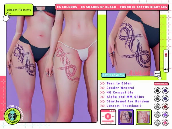 Sims 4 Laguna V3 Tatttoo
