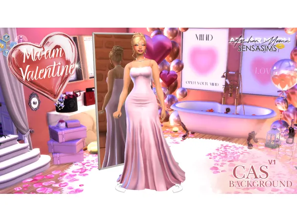 Sims 4 Maxis Match fondos de cas CC: Mau2019am Valentine CAS Background Collection v.1 Pink