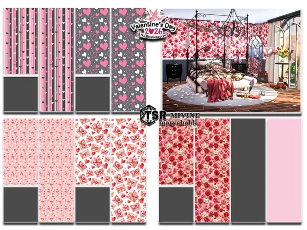 Mix Mivine Wallpaper - The Sims 4 Custom Content