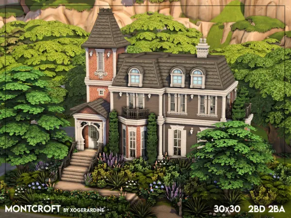Sims 4 Montcroft (NO CC) by xogerardine