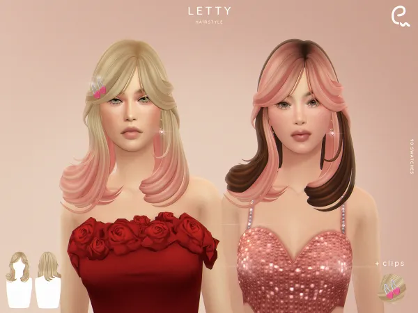 Maxis Match [EnriqueS4] Letty Hairstyle - The Sims 4 Custom Content