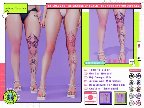 Sims 4 Laguna V4 Tattoo