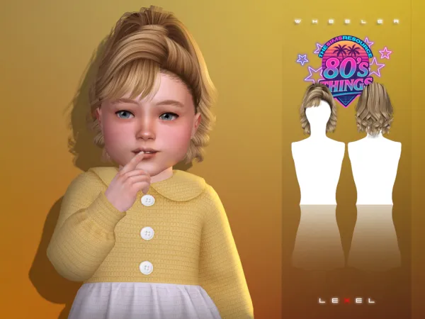 Alpha LEXEL Wheeler toddler hairstyle - The Sims 4 Custom Content