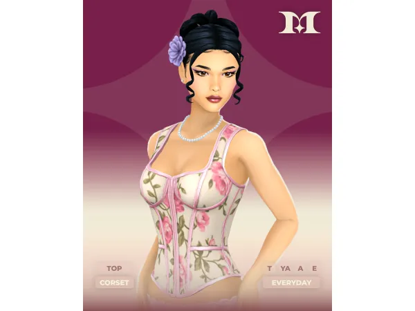 Maxis Match Wisteria Corset by milliancc - The Sims 4 Custom Content