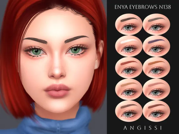 Sims 4 Enya Eyebrows N138 by ANGISSI