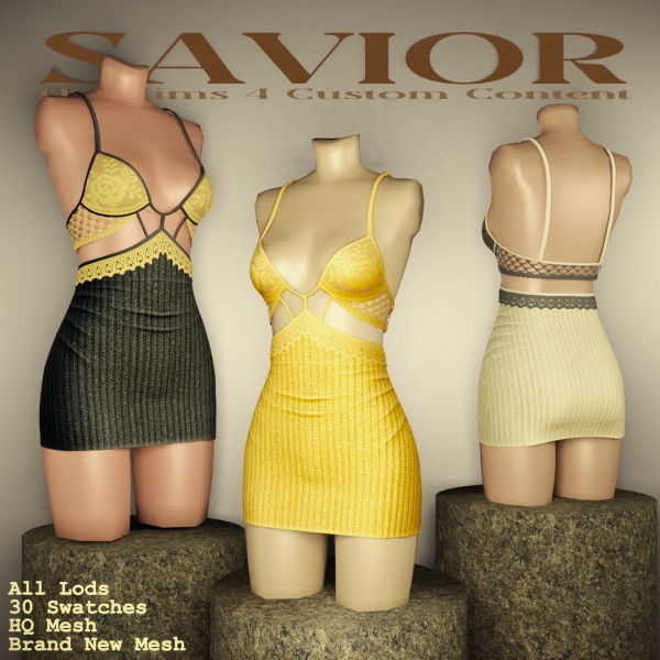 Alpha Svr_Noenot Lins Dress by saviorts4 - The Sims 4 Custom Content
