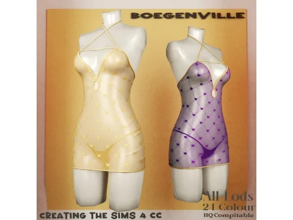 Alpha Boe_KendraLust Dress Transparent - The Sims 4 Custom Content