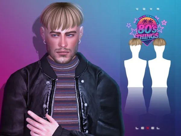 Alpha LEXEL Vova hairstyle - The Sims 4 Custom Content