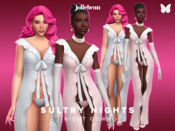 Maxis Match Sultry Nights Nightgown by Joliebean - The Sims 4 Custom Content