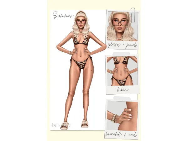 Maxis Match Summer Summer Bikini Collection by babybeesims - The Sims 4 Custom Content
