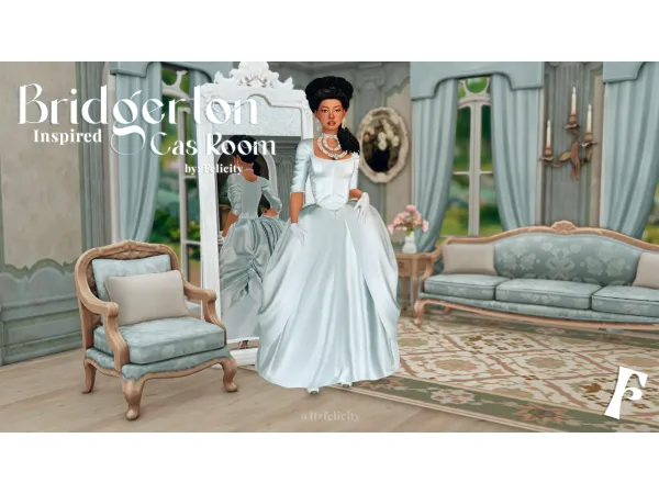 Sims 4 Maxis Mix  CC: Bridgerton Inspired Cas Room u2014 By Felicity