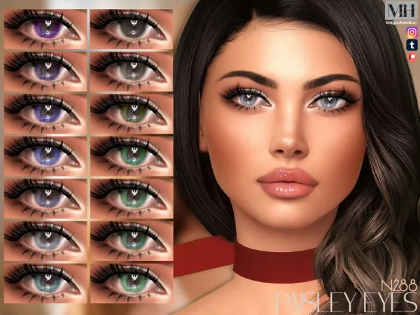 Alpha Paisley Eyes N288 - The Sims 4 Custom Content