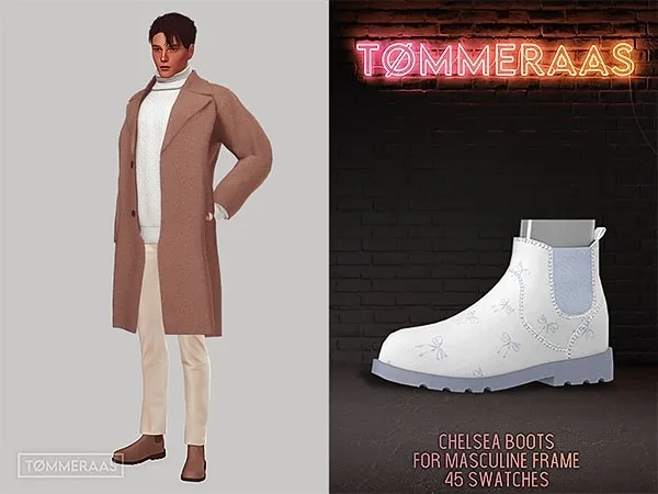 Mix Tu00d8MMERAAS Chelsea Boots for Masculine Frame - The Sims 4 Custom Content