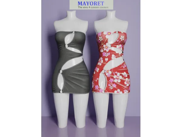 Alpha LS Ava Mini dress - The Sims 4 Custom Content