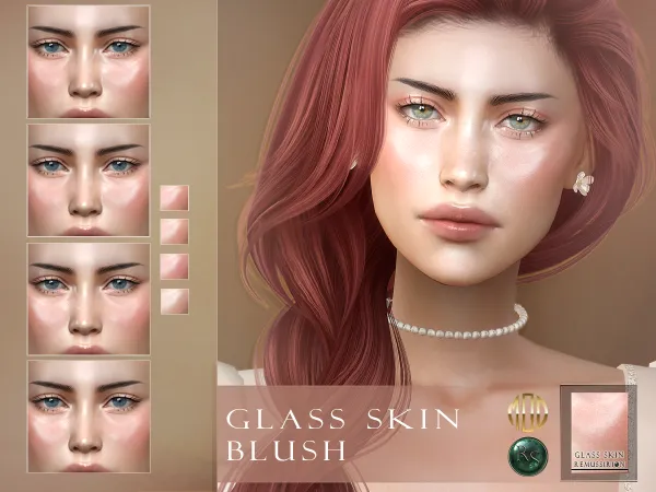 Alpha Glass Skin Blush - The Sims 4 Custom Content