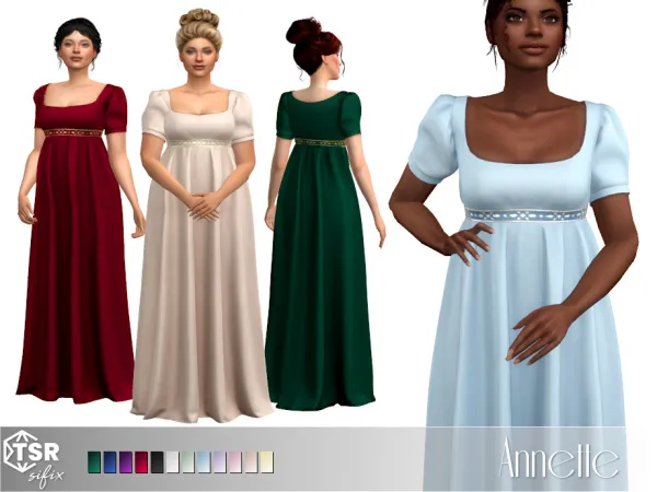 Mix Annette Dress by Sifix2 - The Sims 4 Custom Content