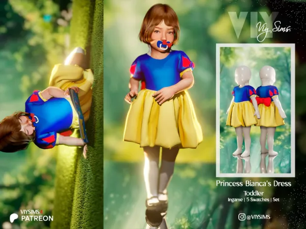 Toddler - Princess Bianca's Dress by Viy_Sims
