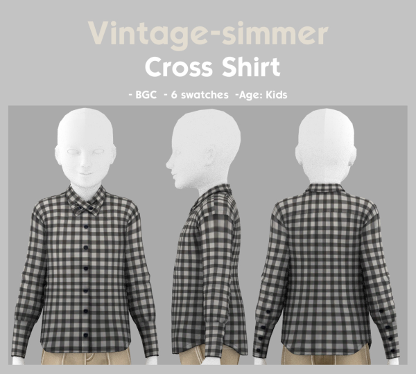 Maxis Match Cross Shirt ] simmer by simsfinds - The Sims 4 Custom Content