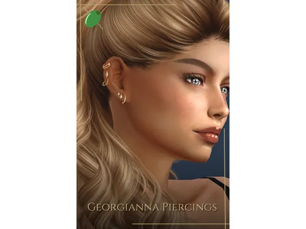 Alpha Georgianna Piercings - The Sims 4 Custom Content