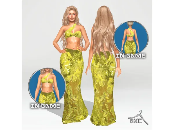 Alpha ZARA LARSSON GRAMMY'S 2026 LOOK by Baddiexsimmer - The Sims 4 Custom Content
