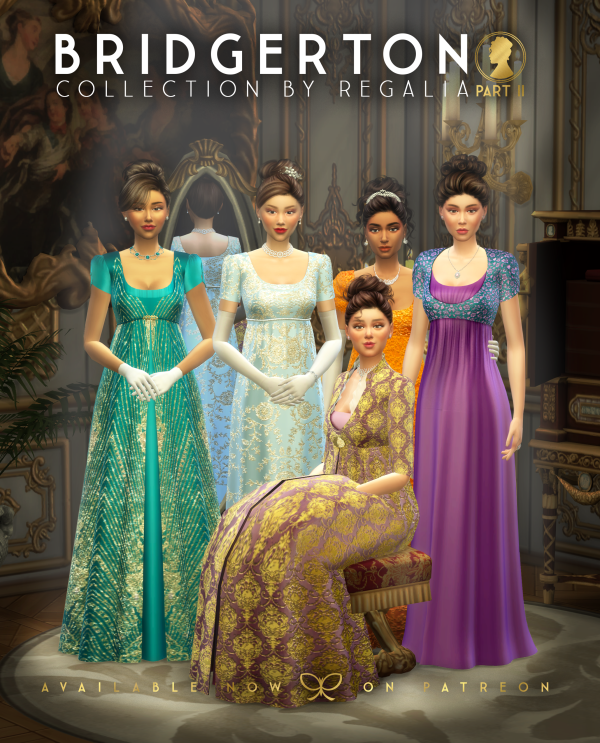 Mix BRIDGERTON COLLECTION PART 2 by simsfinds - The Sims 4 Custom Content