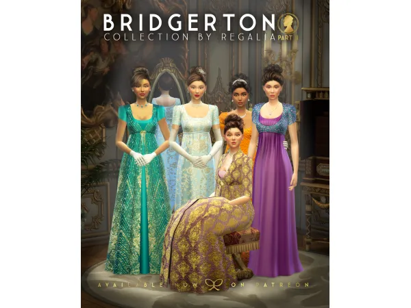 Mix BRIDGERTON COLLECTION PART 2 by simsregalia - The Sims 4 Custom Content