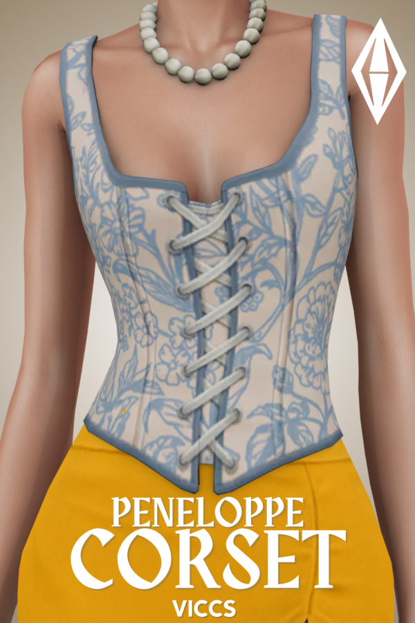 Mix VICCS_ PENELOPPE CORSET (TEEN ELDER) by viccs - The Sims 4 Custom Content