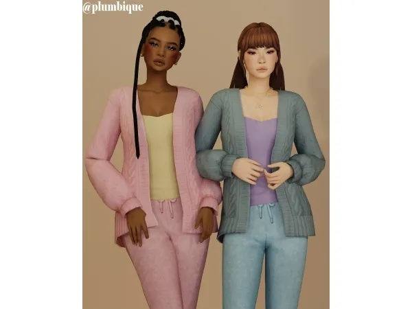 Maxis Match blush ease cardigan - The Sims 4 Custom Content