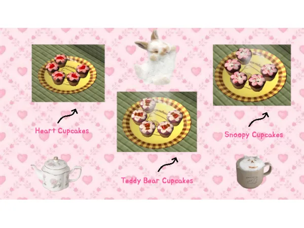 valentine's cupcakes by simsfinds - The Sims 2 Custom Content