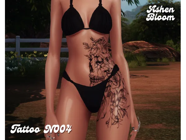 Sims 4 Tattoo N004 - AshenBloom By AshenBloom