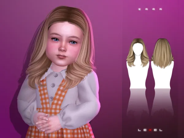 Alpha LEXEL Zara toddler hairstyle - The Sims 4 Custom Content