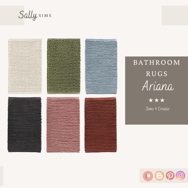 Alpha Bathroom Rugs by sally4sims - The Sims 4 Custom Content